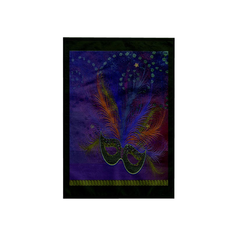 3DROSE 3D Rose Mardi Gras Mask-Purple TWL_43299_1 Towel, 15" x 22" - Image 1